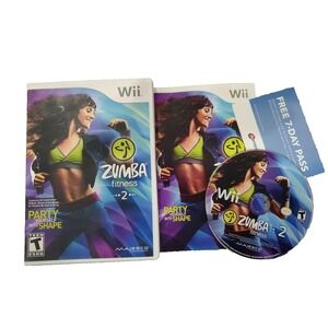 Zumba Fitness 2 (Nintendo Wii, 2011),‎ workout dance includes case CD manual